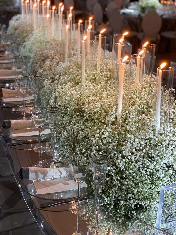 Winter Wedding Ideas: How to use baby's-breath for a winter wedding floral design.